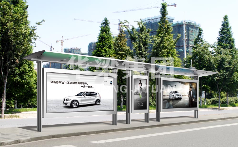 [25.5.8]江苏省某市定制款不锈钢公交候车亭项目装车发货