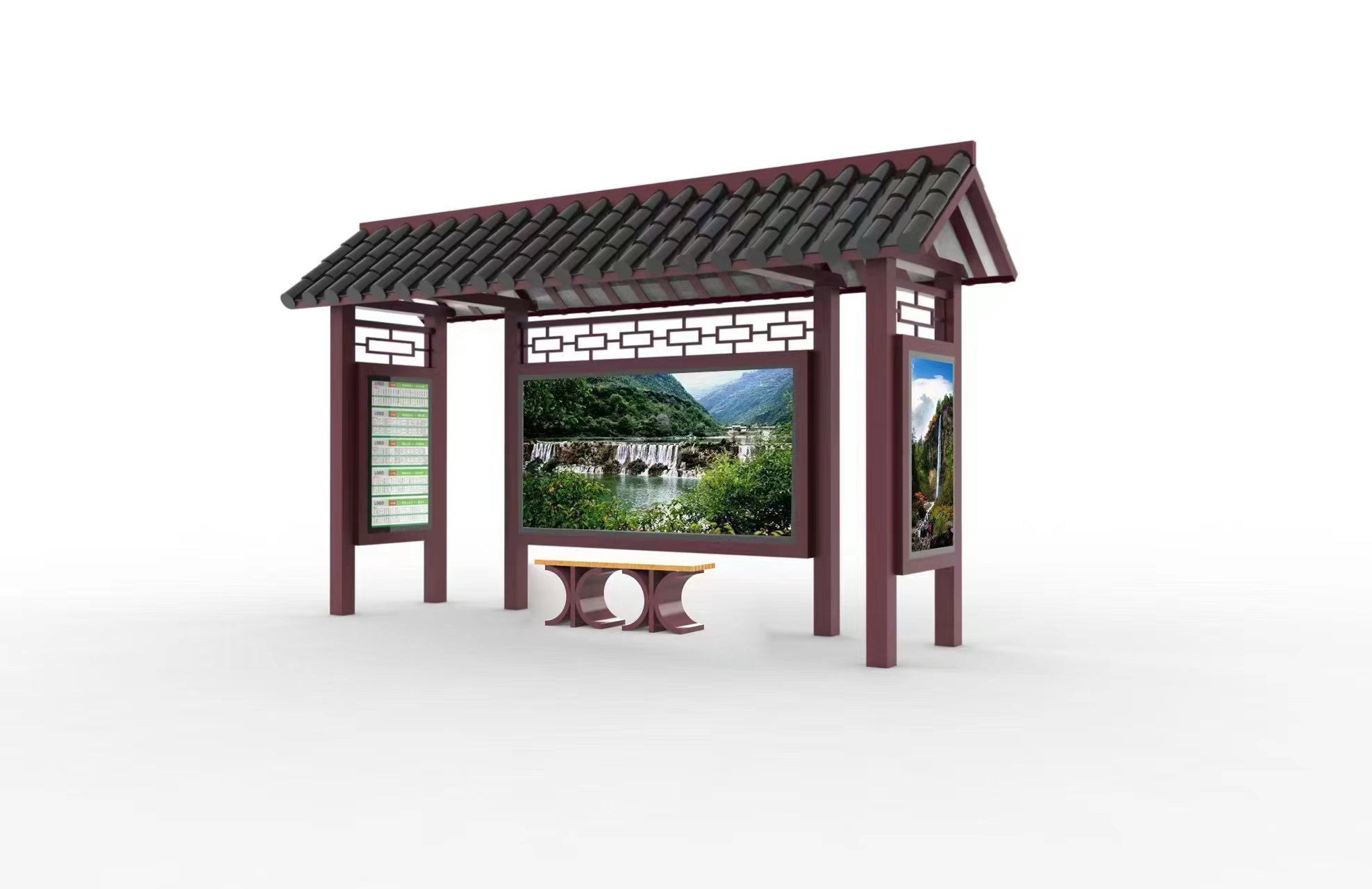 [25.10.18]甘肃省某市定制款仿古公交候车亭项目装车发货